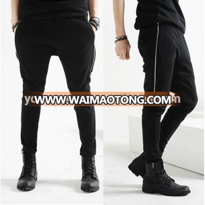 SL83 new men's fashion jogger pants double zipper sport pants