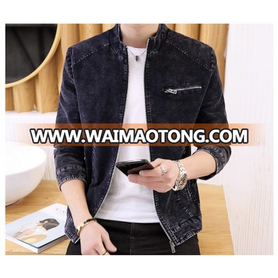 LJ07 Men's Jacket Retro Denim Jacket Spring Tops Youth Casual Jacket Men's Korean Trends Solid Color Outerwear